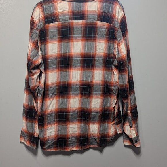 American Eagle Men's Orange, Black Long Sleeve Button Down Size XL - Picture 2 of 4